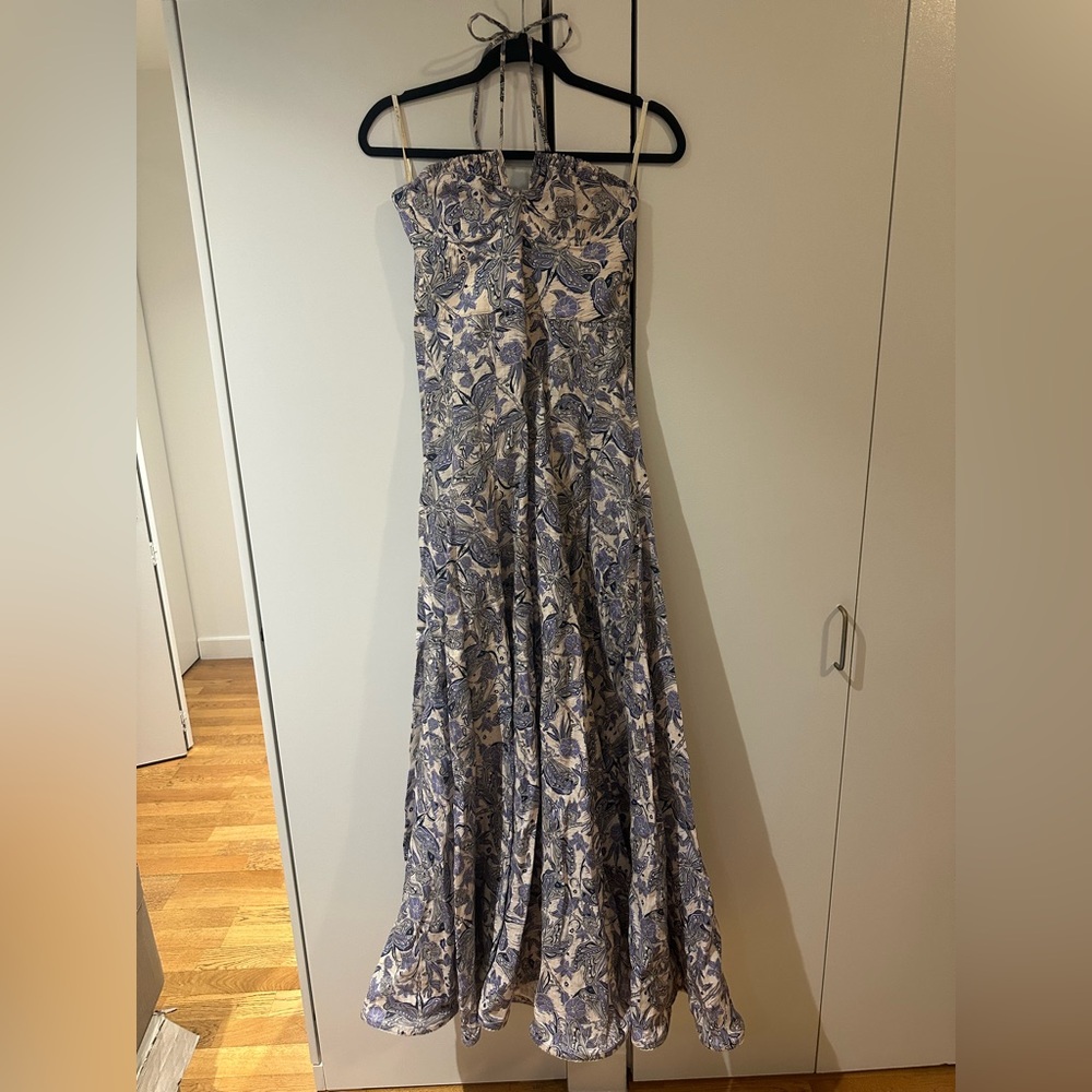 NWT Agua by Agua Bendita Alirio Halter Maxi Dress Purple